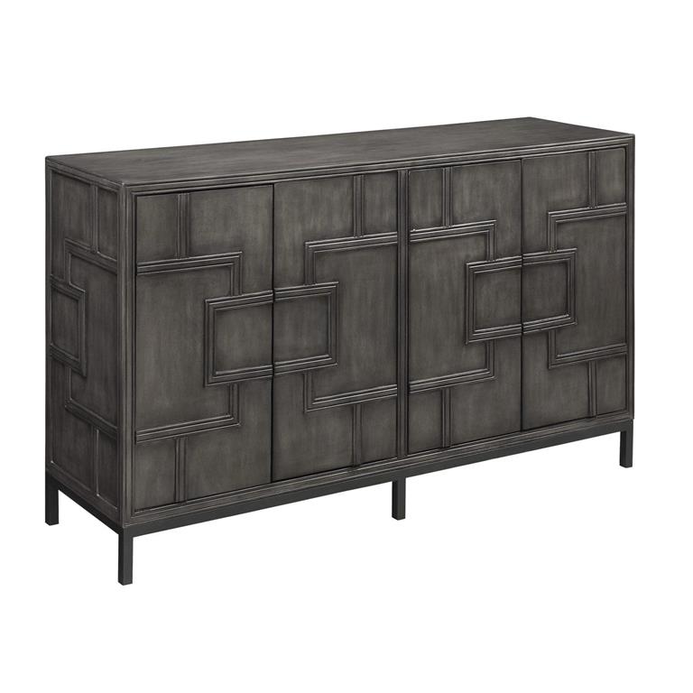 Geometric 4 Dr Media Credenza Collection