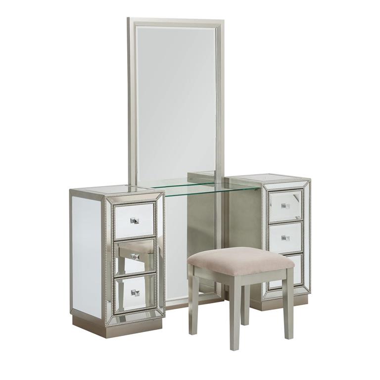 Vanity Mirror and Stool Collection